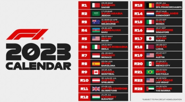 Calendrier F1